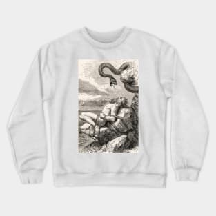 The Punishment of Loki by Louis Huard (1813-1874) Crewneck Sweatshirt